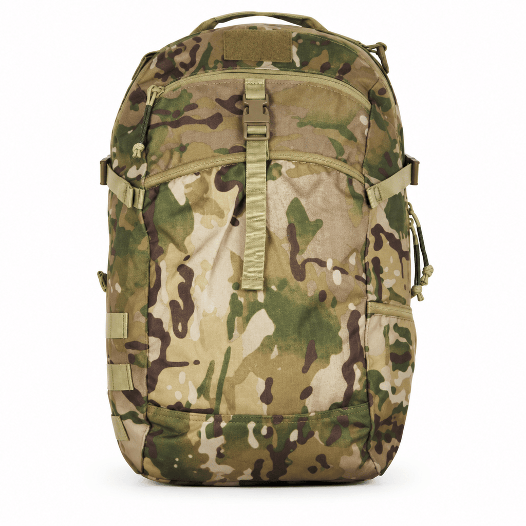 Tactical Backpack with Front Zip Pocket, Side Straps and Top Handle for Gym, Travel and Everyday Carry