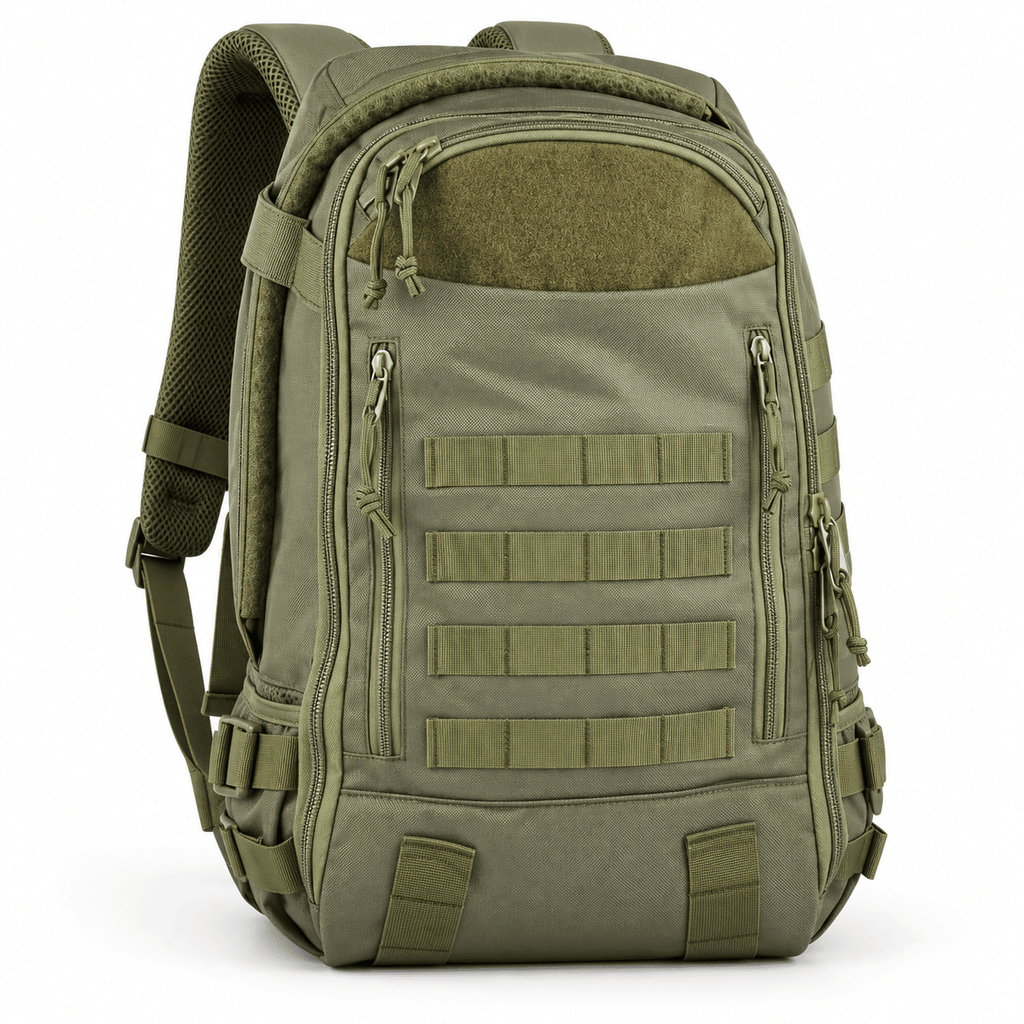 Tactical Backpack with Modular Webbing, Multi-Compartment Outdoor Daypack