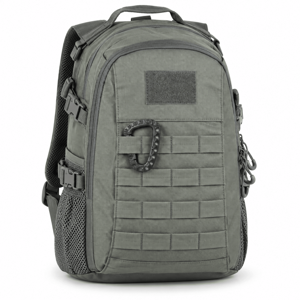 Tactical Backpack with MOLLE Webbing, Side Mesh Pockets and Compression Straps