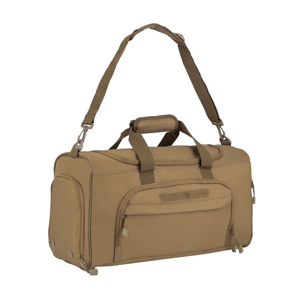 Tactical Gym Duffel Bag for Men Women,Carry on Bag 21 ×10×13 with Separate Shoe Compartment,Built for sports, travel, camping, and hunting, with organized space for clothes and daily gear