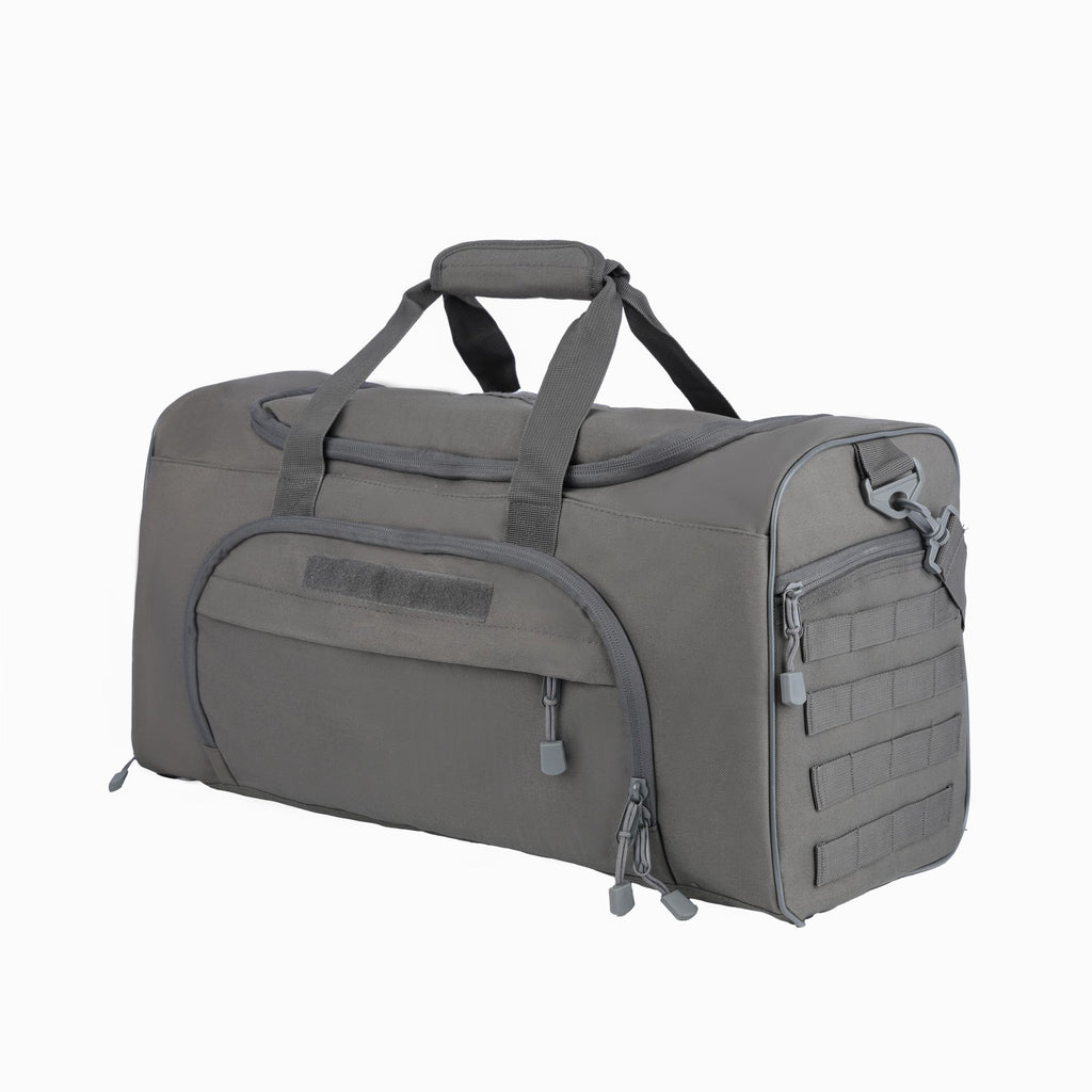 Tactical Gym Duffel Bag for Men Women,Carry on Bag 21 ×10×13 with Separate Shoe Compartment,Built for sports, travel, camping, and hunting, with organized space for clothes and daily gear
