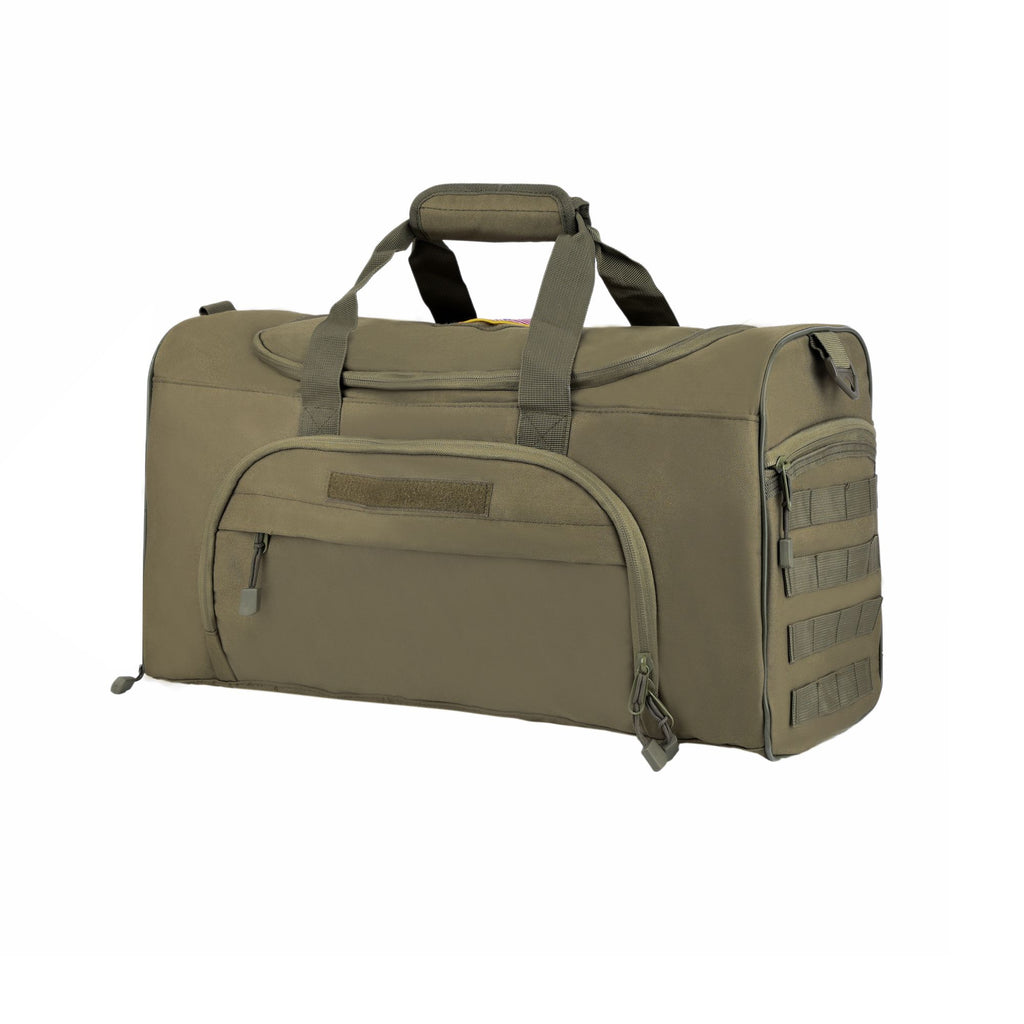 Tactical Gym Duffel Bag for Men Women,Carry on Bag 21 ×10×13 with Separate Shoe Compartment,Built for sports, travel, camping, and hunting, with organized space for clothes and daily gear