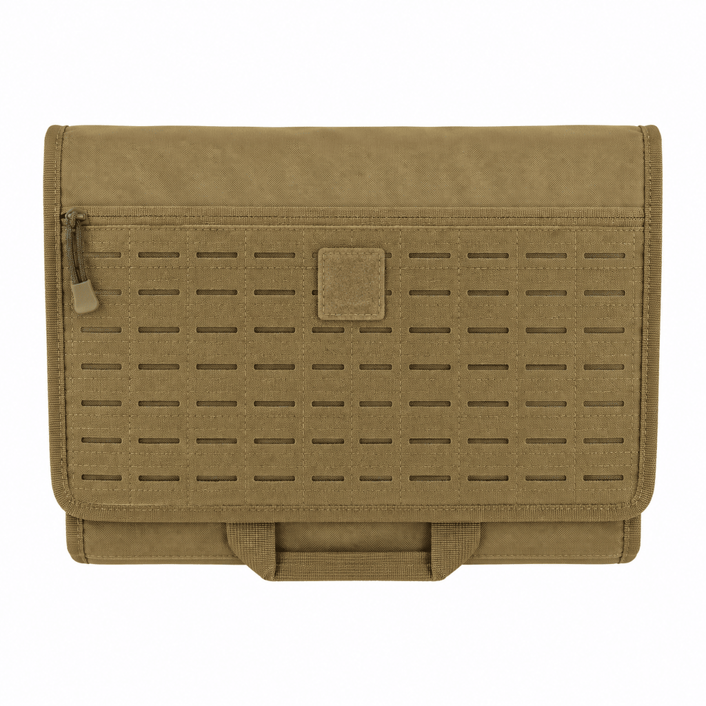 Tactical Laptop Messenger Bag with Laser-Cut Front Panel and Foldover Flap