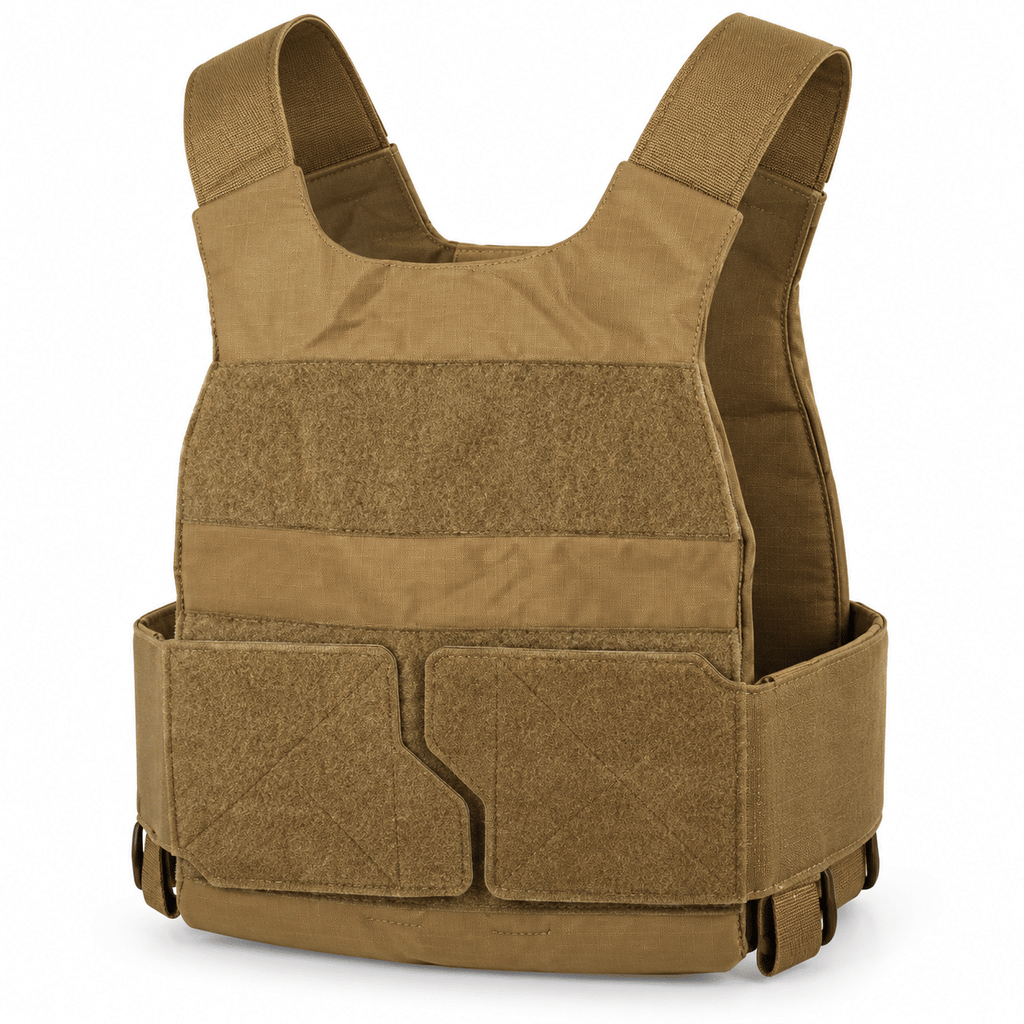 Tactical Training Vest Carrier, Adjustable Lightweight Workout Vest with Hook-and-Loop Panels and Modular Slots for Rucking, Fitness and Outdoor Training, Plates Not Included