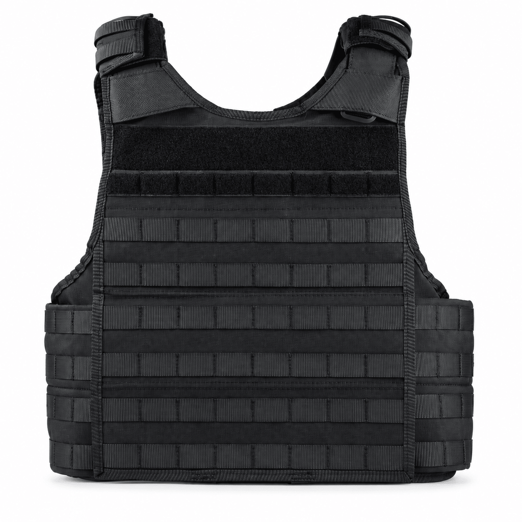 Tactical Training Vest Carrier with MOLLE Webbing, Adjustable Shoulder Straps and Hook-and-Loop Panel for Fitness and Outdoor Training