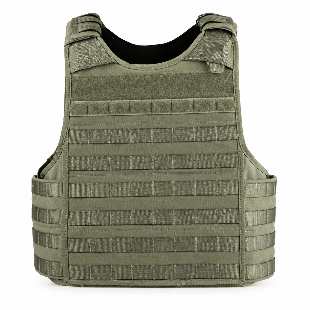 Tactical Training Vest Carrier with MOLLE Webbing, Adjustable Shoulder Straps and Hook-and-Loop Panel for Fitness and Outdoor Training