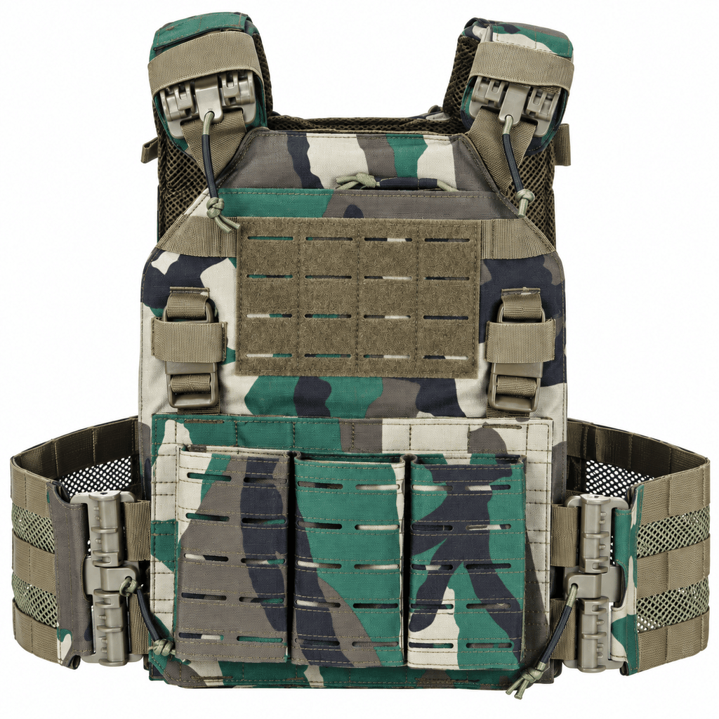 Tactical Training Vest with MOLLE, Adjustable Fitness Plate Carrier