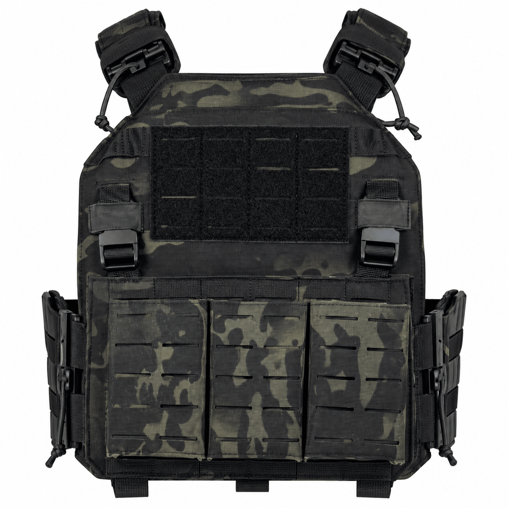Tactical Training Vest with MOLLE, Adjustable Fitness Plate Carrier