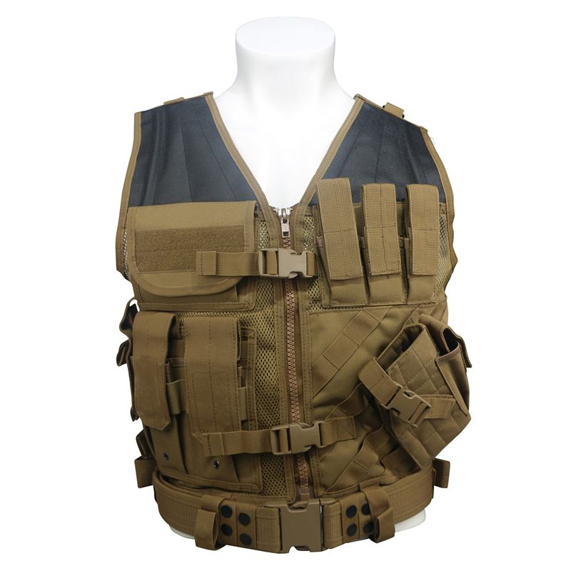 Tactical Training Vest with Multi Pockets, Adjustable Outdoor Utility Vest with Breathable Mesh, Modular Webbing and Quick Release Buckles for Airsoft, Paintball and Outdoor Activities
