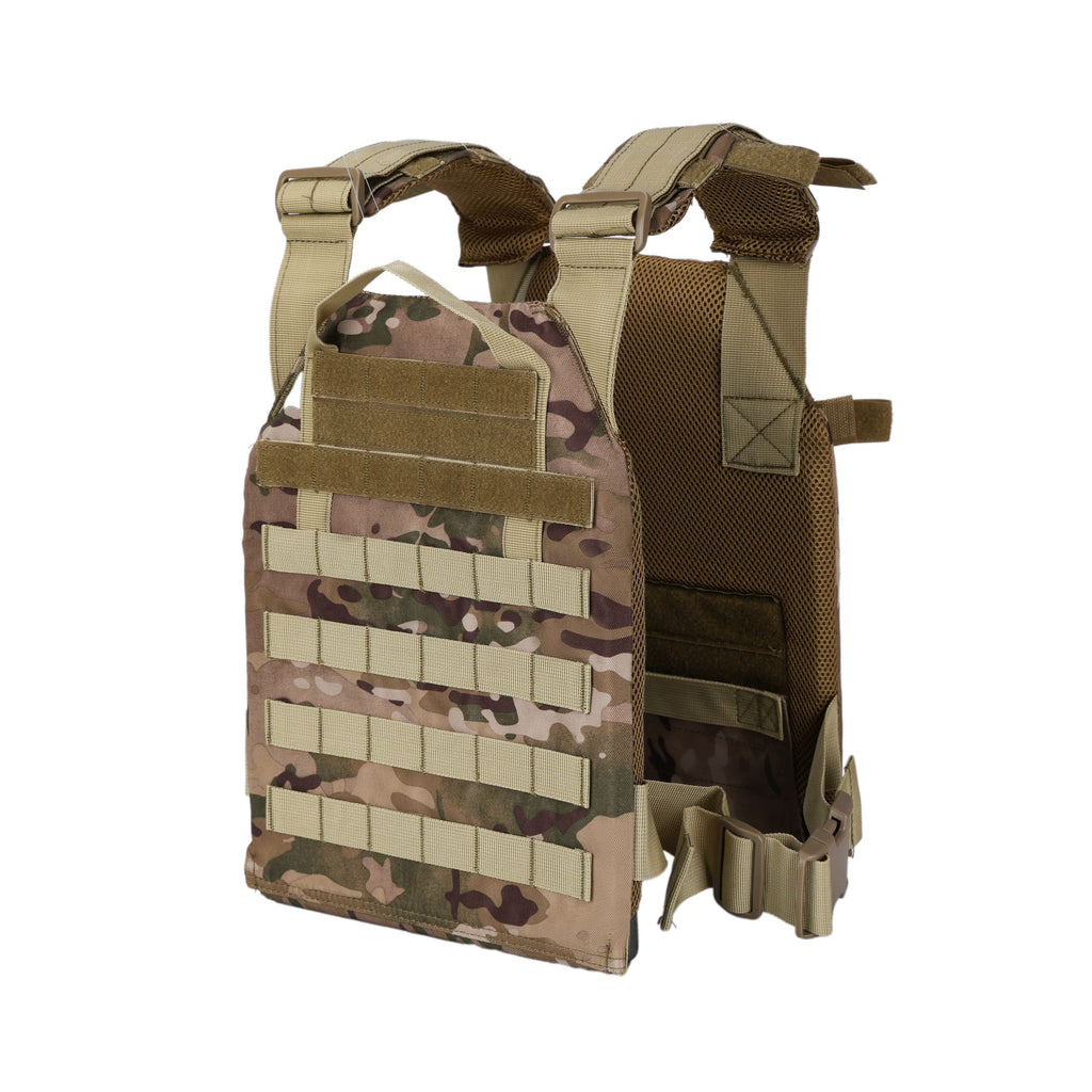 Tactical Weighted Vest for Men and Women, Quick-Release Adjustable Weight Vest with MOLLE Webbing for Strength Training, Running, Fitness and Endurance Workouts, Weight Plates Not Included