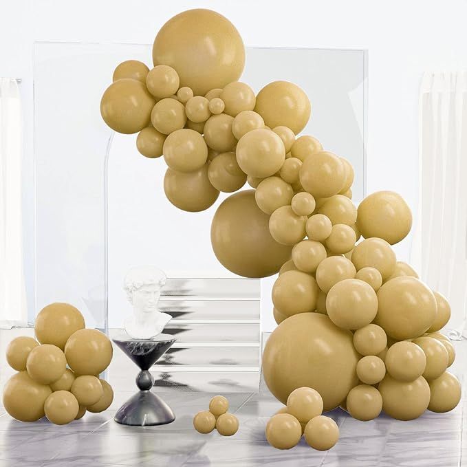 Tan Balloons 85pcs Different Sizes of 18 12 10 5 Inch Light Brown Neutral Boho Coffee Balloon Arch Kit Garland for Wedding Baby Shower Safari Woodland Birthday Party Decorations Brown-F19