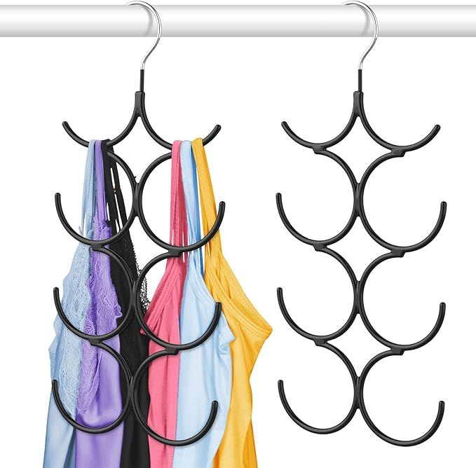 Tank Top Hanger,2 Pack Space Saving Hangers Bra Camisole Hanger,Small Closet Organizers and Storage for Dorm & Apartment Holds Camisoles,Bras,Scarfs,Ties,Belts