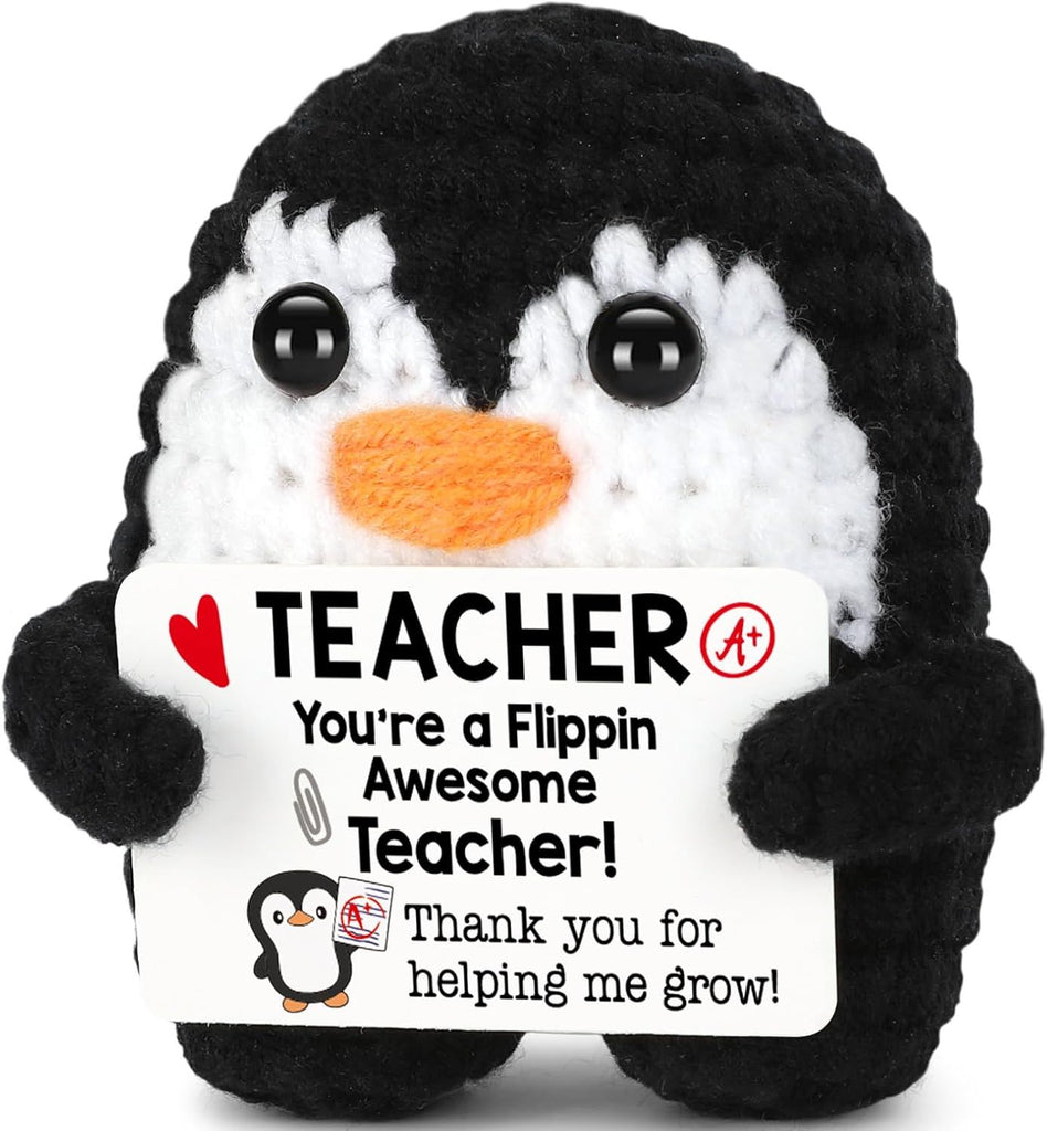 Teacher Appreciation Gifts Positive Crochet Penguin