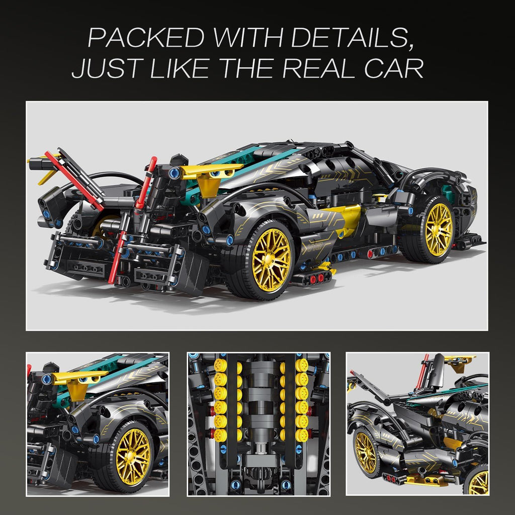 Technic Sports Car Building Blocks Toys Boys or Adults Kits 1:14 MOC Lambo V12 Building Set Speed Champions Raceing Car Model Vehicle Set for 10 12 14+ Year Boys(1012pcs)