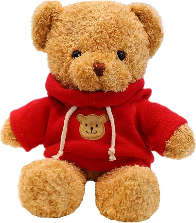 .Teddy Bear Stuffed Animals Soft Plush Cute Teddy Bear Doll for Boys Girls (Red)