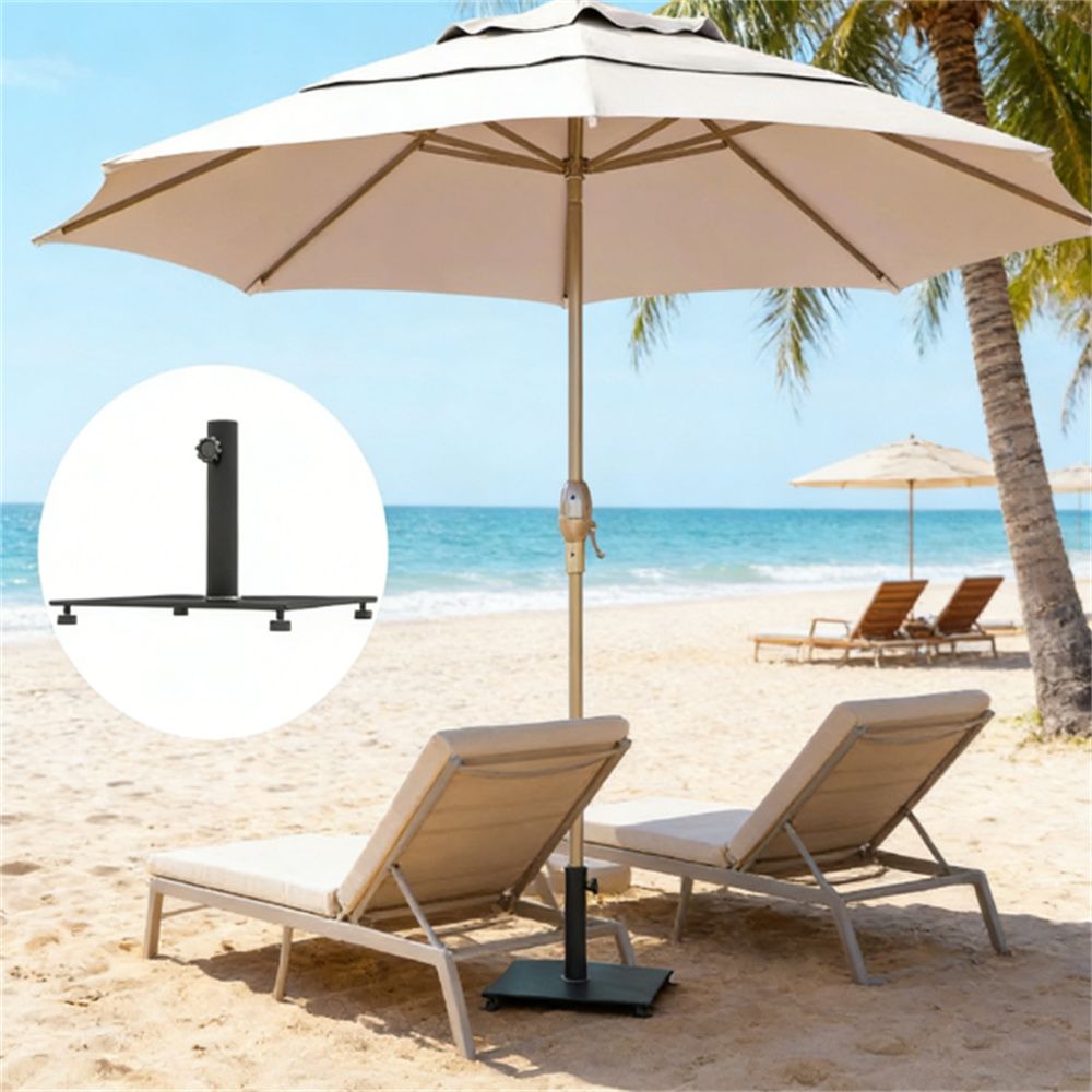 Terrace base, umbrella base, umbrella stand, black