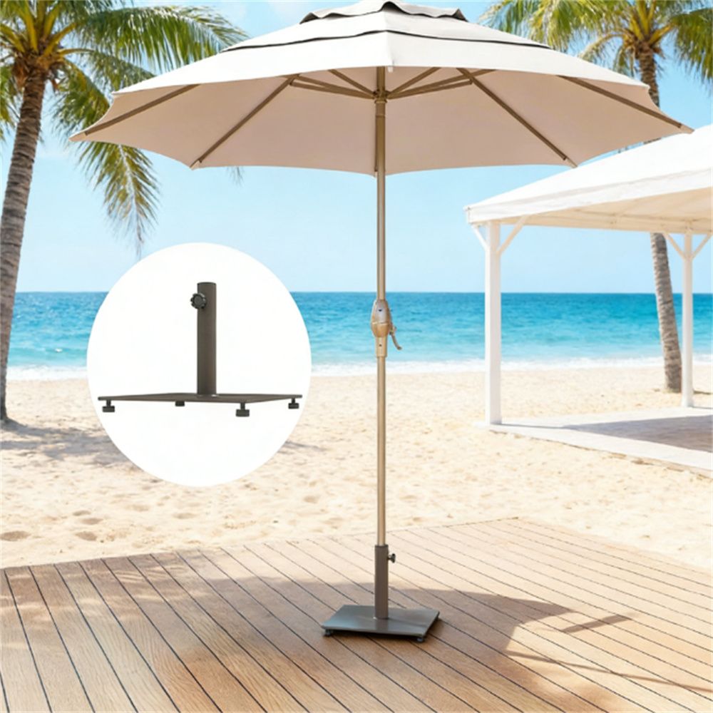 Terrace base, umbrella base, umbrella stand, brown