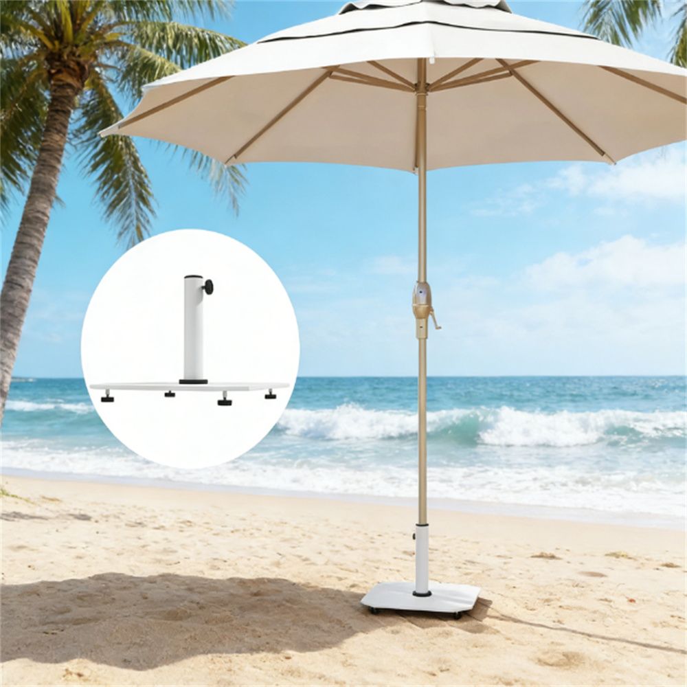 Terrace base, umbrella base, umbrella stand, white