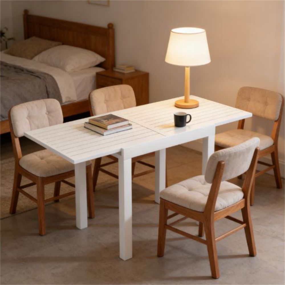 Terrace table, dining table, garden table, white