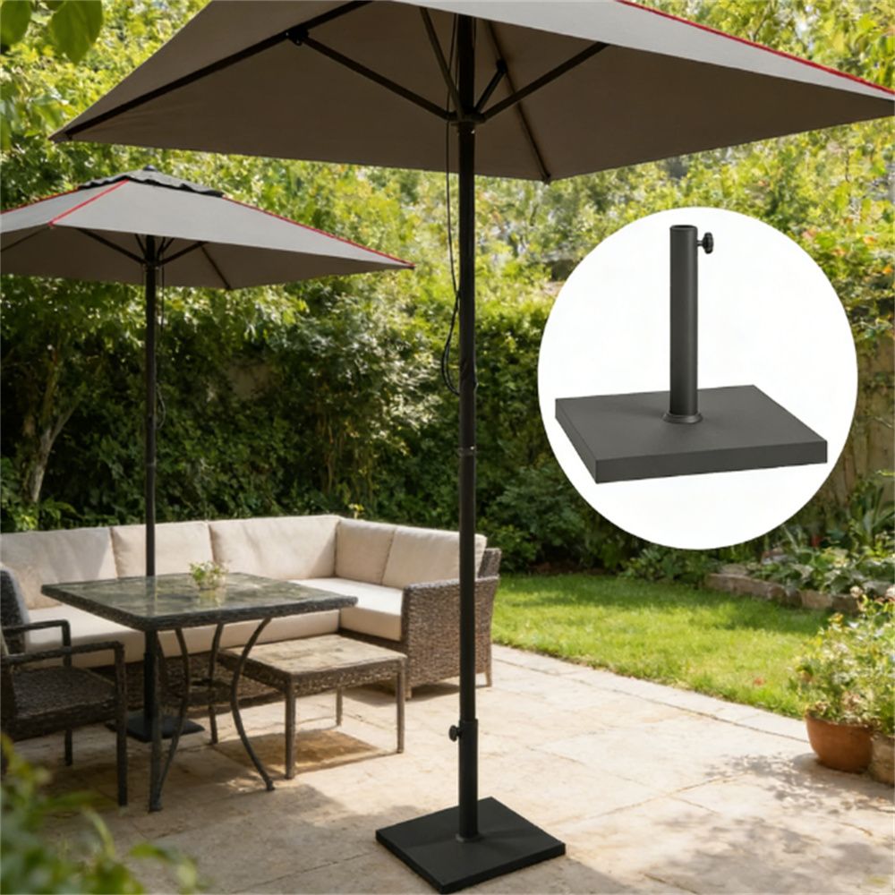 Terrace Umbrella Base, Terrace Base, Outdoor Umbrella Stand, Black (Base Only)