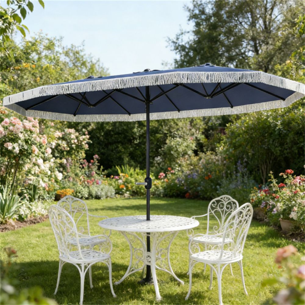 Terrace umbrella, outdoor umbrella, courtyard umbrella, dark blue (without base)