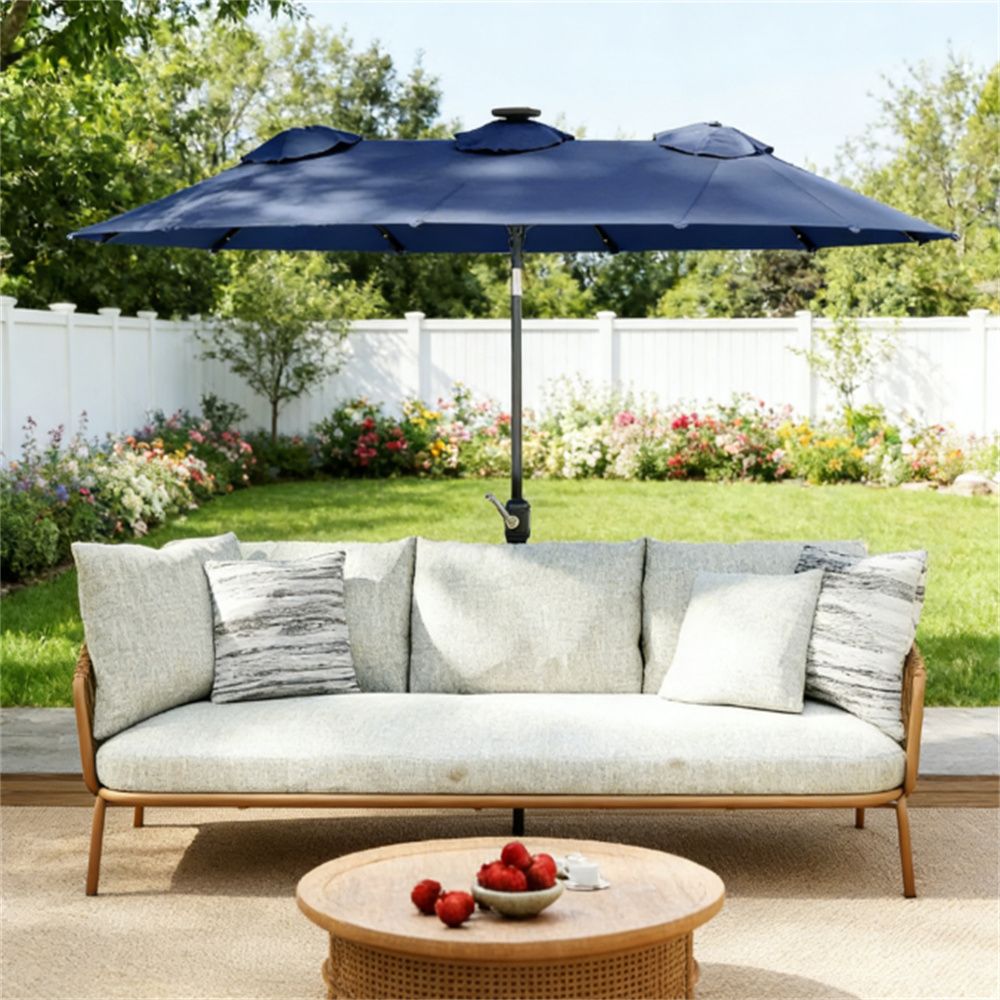 Terrace Umbrella, Outdoor Umbrella, Courtyard Umbrella, Sun Umbrella, Navy Blue