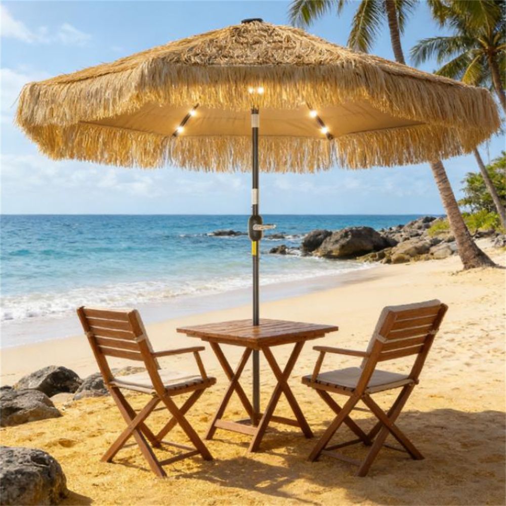 Terrace umbrella, outdoor umbrella, sunshade umbrella, khaki (without base)