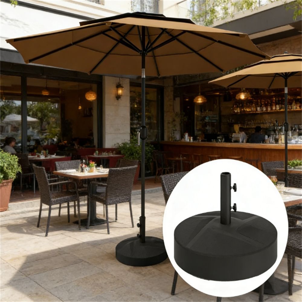 Terrace Umbrella Stand, Umbrella Base, Umbrella Bracket, Black (Base Only)