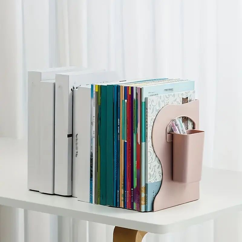 The Adjustable Bookshelf Consists of Two Parts, a Creative Extension of The Bookshelf, Perfect for Students, Made of Durable Materials, Can Accommodate Multiple Books