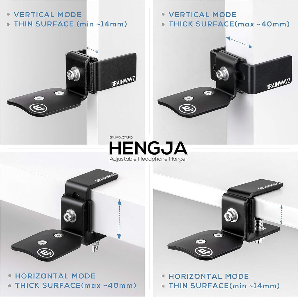The Desk Headphone Stand Hanger Mount, All Metal, Rotatable Mount, PC & Gaming Headset Holder