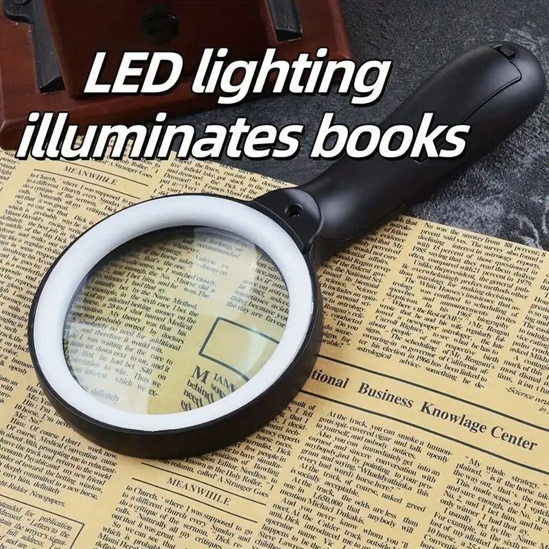 The Handheld Magnifying Glass with Light Is Suitable for Reading Books And Newspapers, Repairing Instruments, Observing Insects, And Is Also an Ideal Gift for Others.