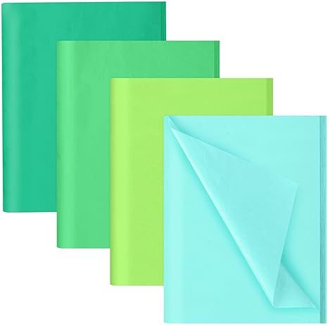 Tissue - 80 20" Sheets for Gift Bags, Weddings & Birthdays, DIY Crafts & Decorations (Green)