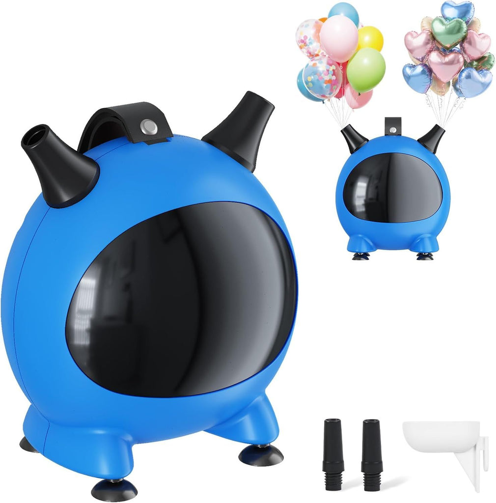 Togvu Balloon Pump Electric, Portable Balloons Inflator Air Pump with 2 Nozzles, Small Balloon Blower Machine 600W for Latex Garland Arch and Foil Balloons