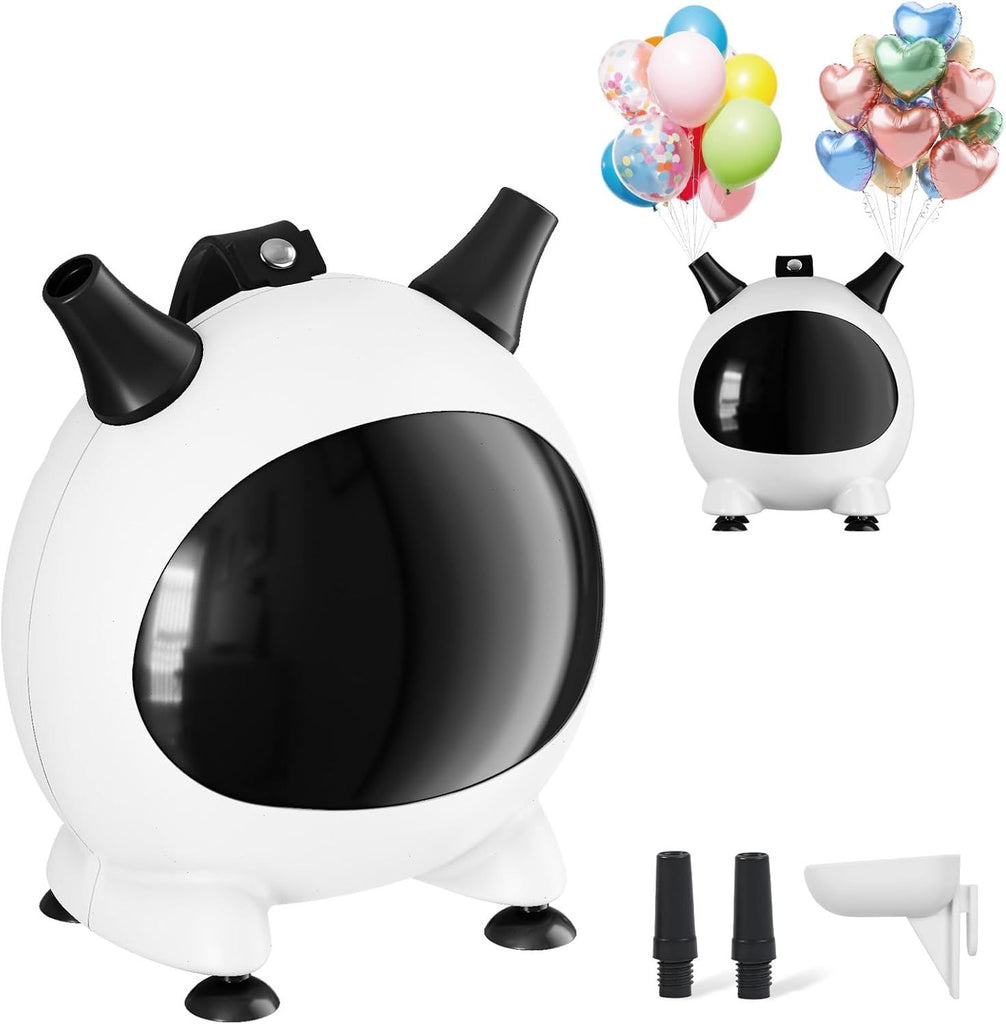 Togvu Balloon Pump Electric, Portable Balloons Inflator Air Pump with 2 Nozzles, Small Balloon Blower Machine 600W for Latex Garland Arch and Foil Balloons