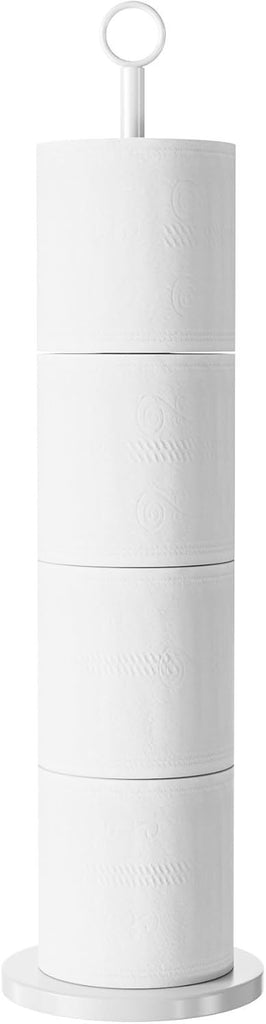 Toilet Paper Holder Stand(with Reserve Function), Free-Standing Spare Rolls Storage Holder, Stainless Steel