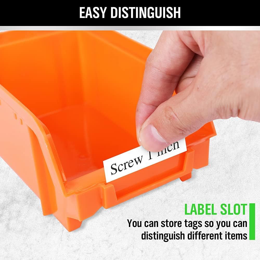 TOOLS 30-Bin Wall-Mounted Storage Bins, Heavy-Duty Garage Tool Organizer for Screws, Nuts, Bolts, Nails, Small Hardware Parts - Easy Installation and Customizable
