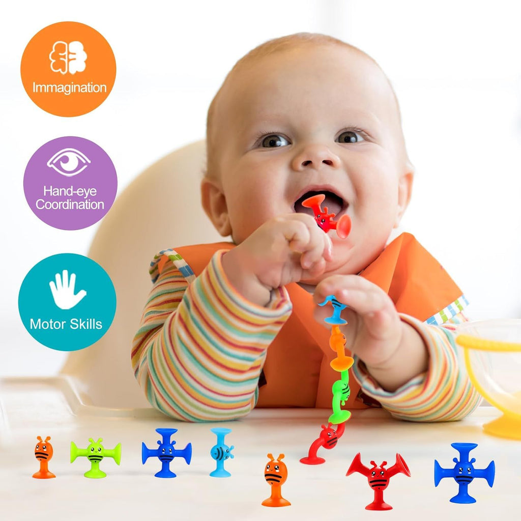 Toys 40PCS Kids Bath Toys Ages 4-8, Toddler Window Shower Bathtub Building Toys