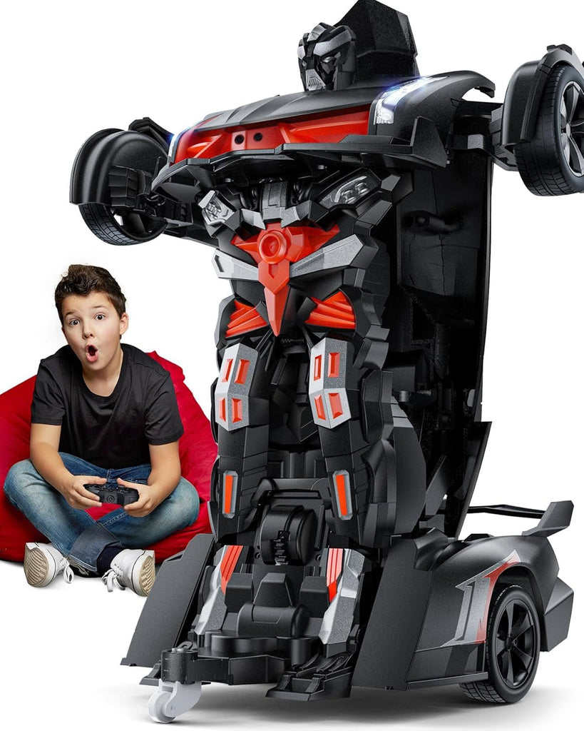 Transform Robot RC Car, 1:14 Scale, 2-in-1 Robot Toy Car with Sound & Light Effects, Gesture Sensing, Automatic Deformation, Ideal Gift for Boys and Girls