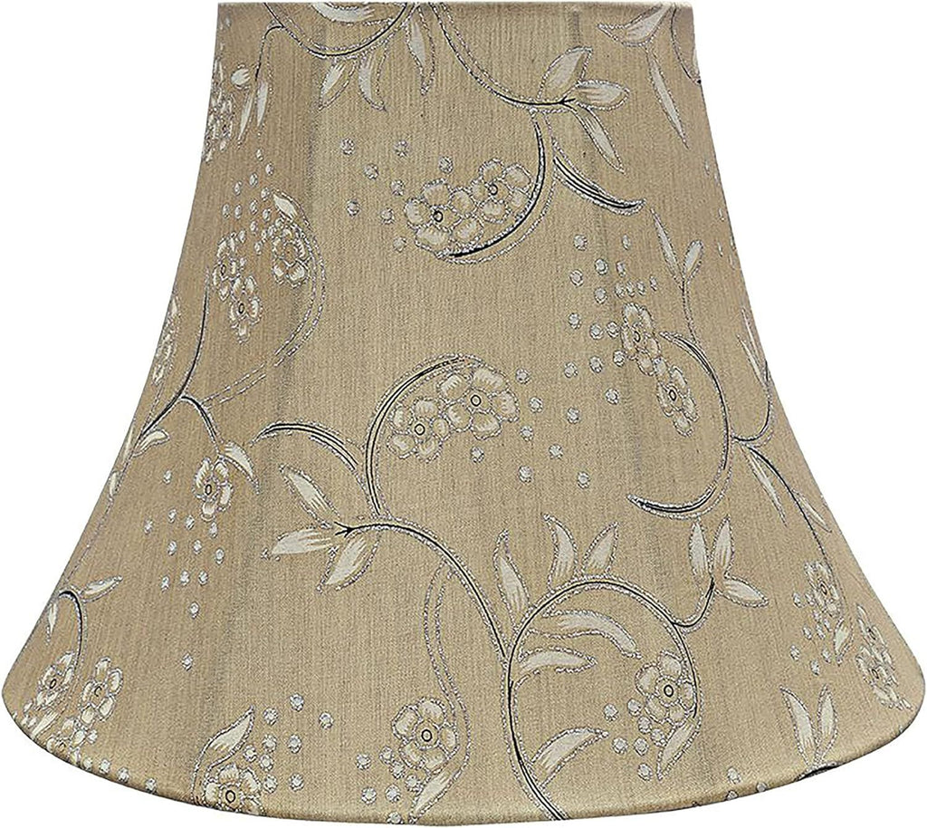 Transitional Bell Shape Construction Light Gold, 12" Wide (6" x 12" x 9-1/2") Spider LAMP Shade