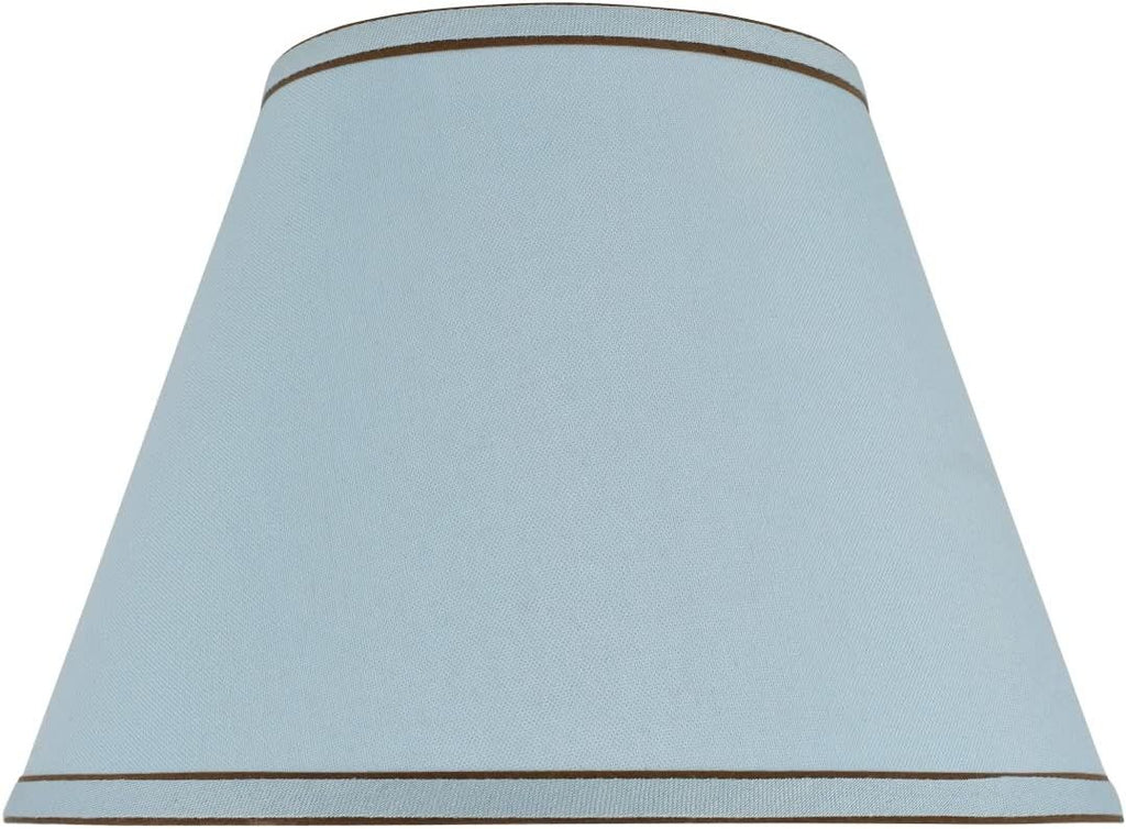 Transitional Empire Shape Spider Construction Lamp Shade, Light Blue, 7" Top x 13" Bottom x 9-1/2" Slant Height
