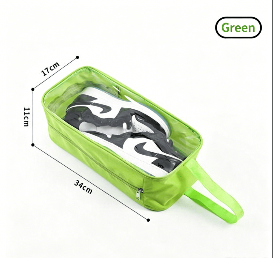 Transparent Travel Shoe Bag, Waterproof Portable Sneaker Storage Pouch with Hand Strap