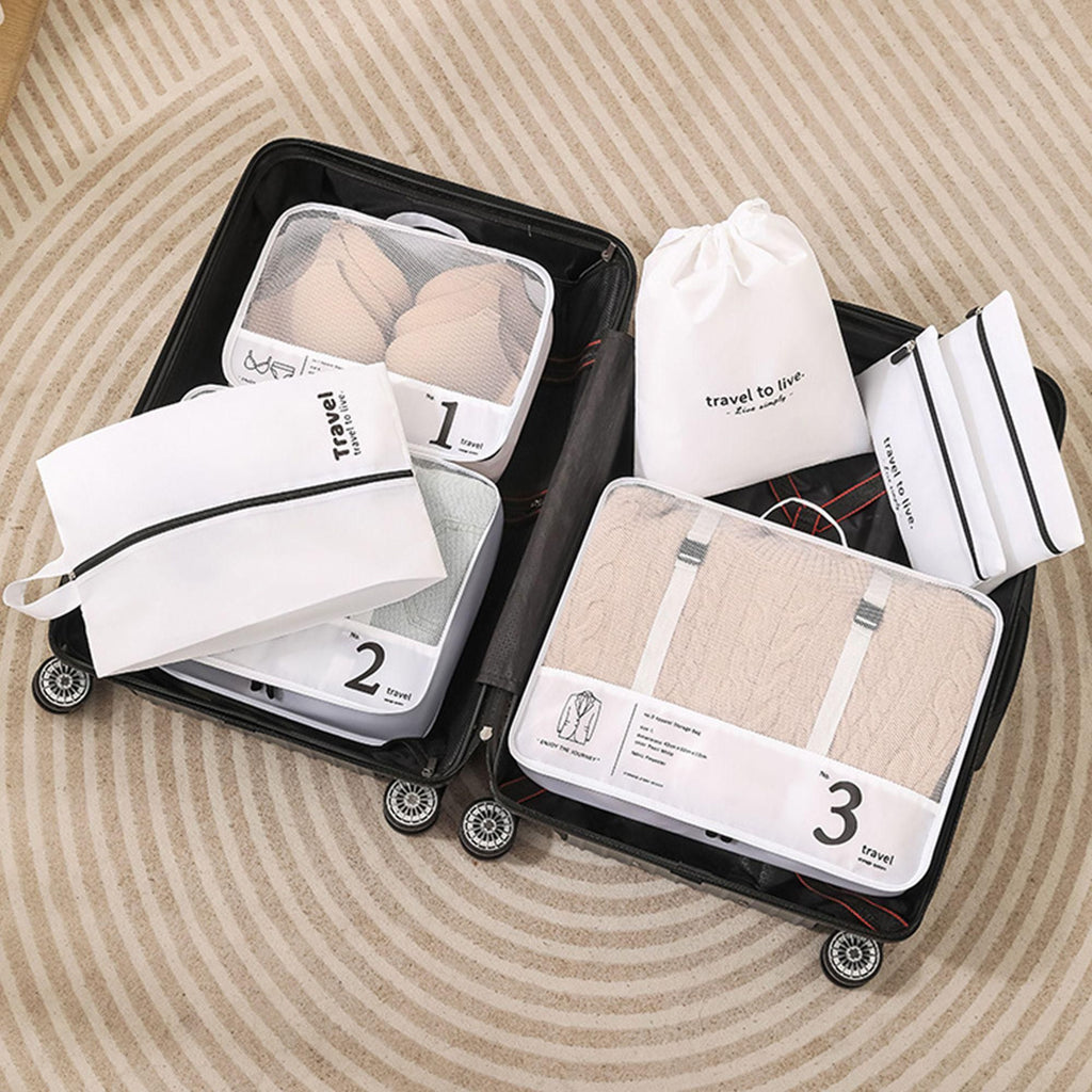 Travel storage bag, clothing and shoe packaging bag, luggage sorting set