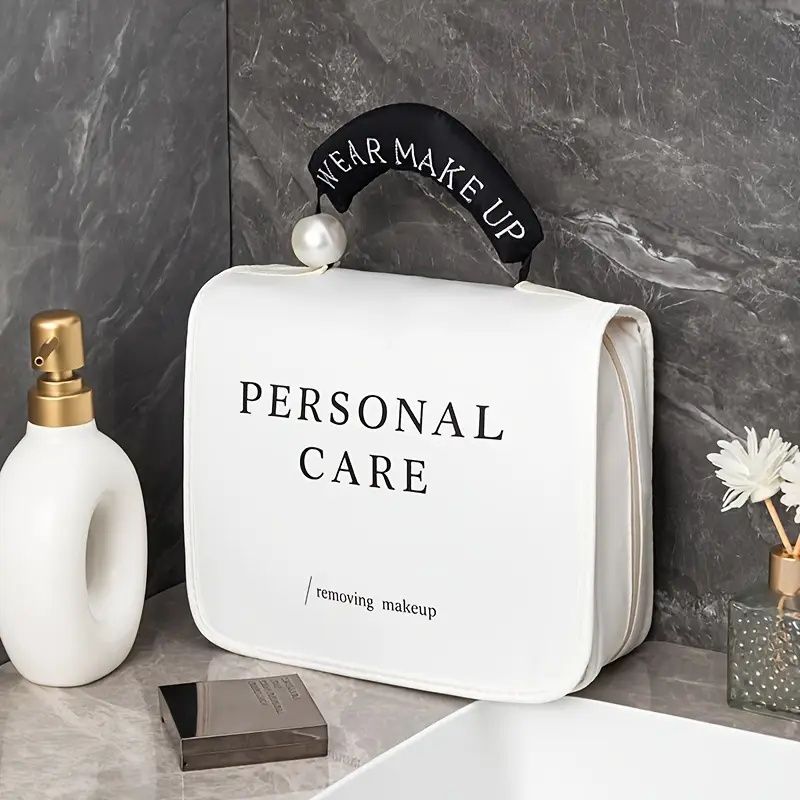 Travel Toiletry Bag - Large Hanging Toiletry Organizer - Waterproof Hygiene Bag with Hook for Toiletry, Makeup, Cosmetics