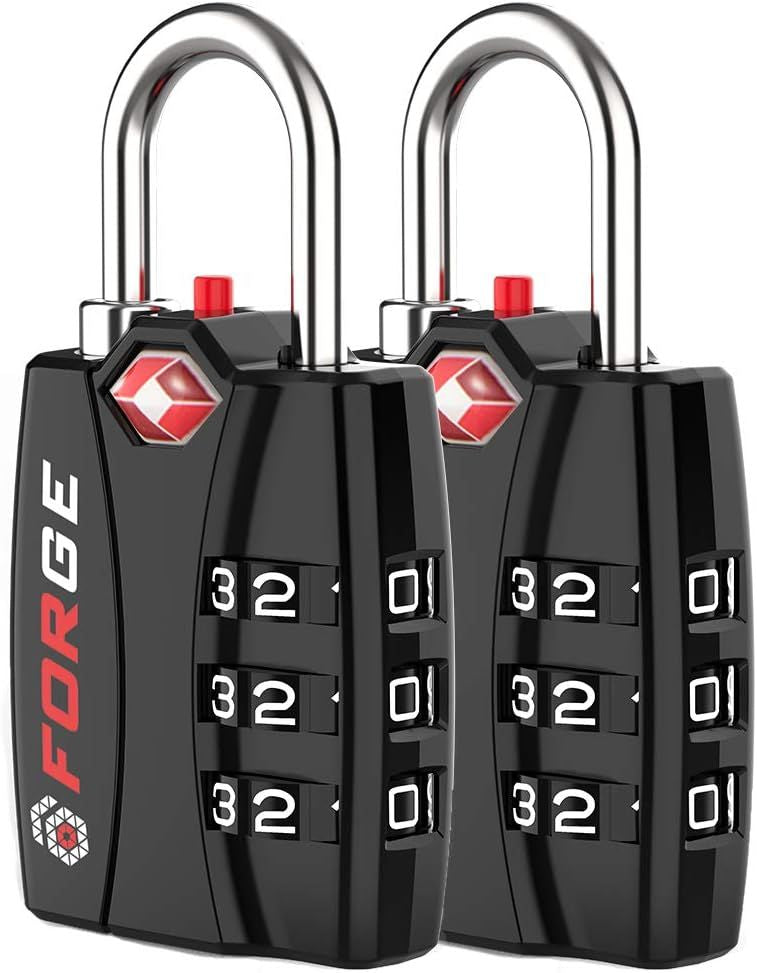 TSA Approved Luggage Locks - Black 2 PK