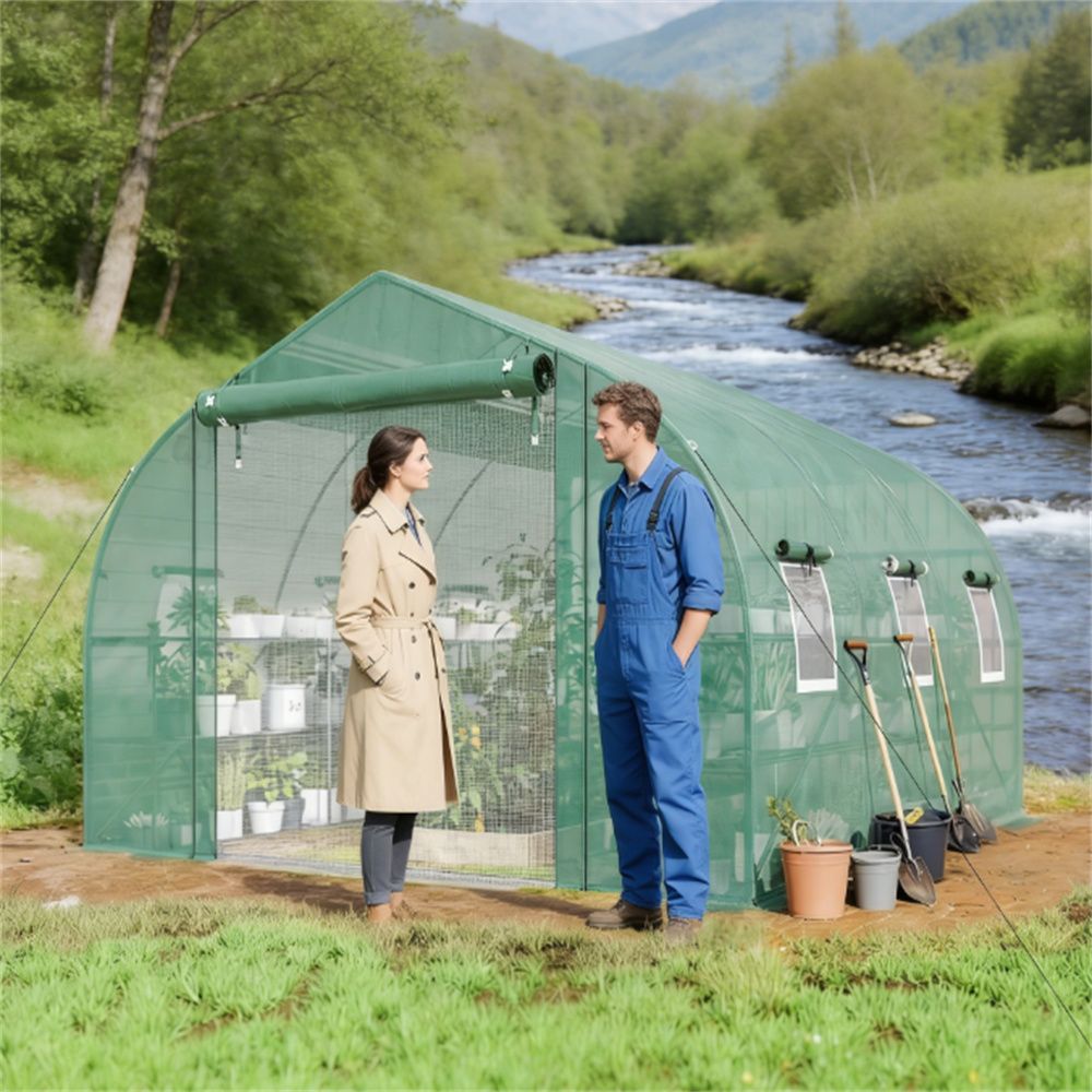 Tunnel greenhouse, plant greenhouse, planting room, green