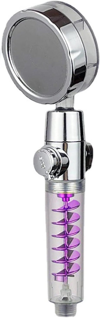 Turbo Spa Shower Head Handheld Hydro Shower Head with Three Mode Switches Powered High Pressure Hand Shower Heads (Color : C)(C) Faucet