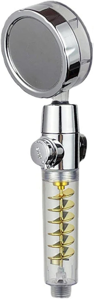 Turbo Spa Shower Head Handheld Hydro Shower Head with Three Mode Switches Powered High Pressure Hand Shower Heads (Color : C)(C) Faucet