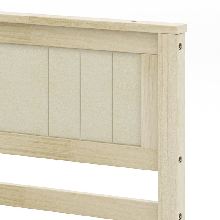 Twin/Full/Queen Size Wooden Bed Frame with Headboard and Slat Support