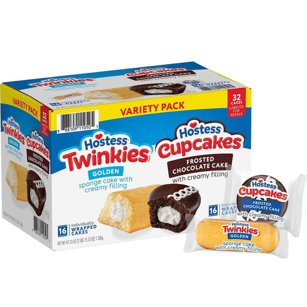 Twinkies & Cupcakes Variety Pack Snack Cakes, 32 pk.