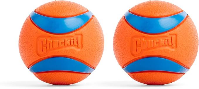 Ultra Ball Dog Toy - Medium Bouncy Fetch Balls For Dogs 20-60 lbs - Made from Durable Rubber - Floating Water Pet Toys - Size Medium - 2.5-inch Diameter - Pack of 2